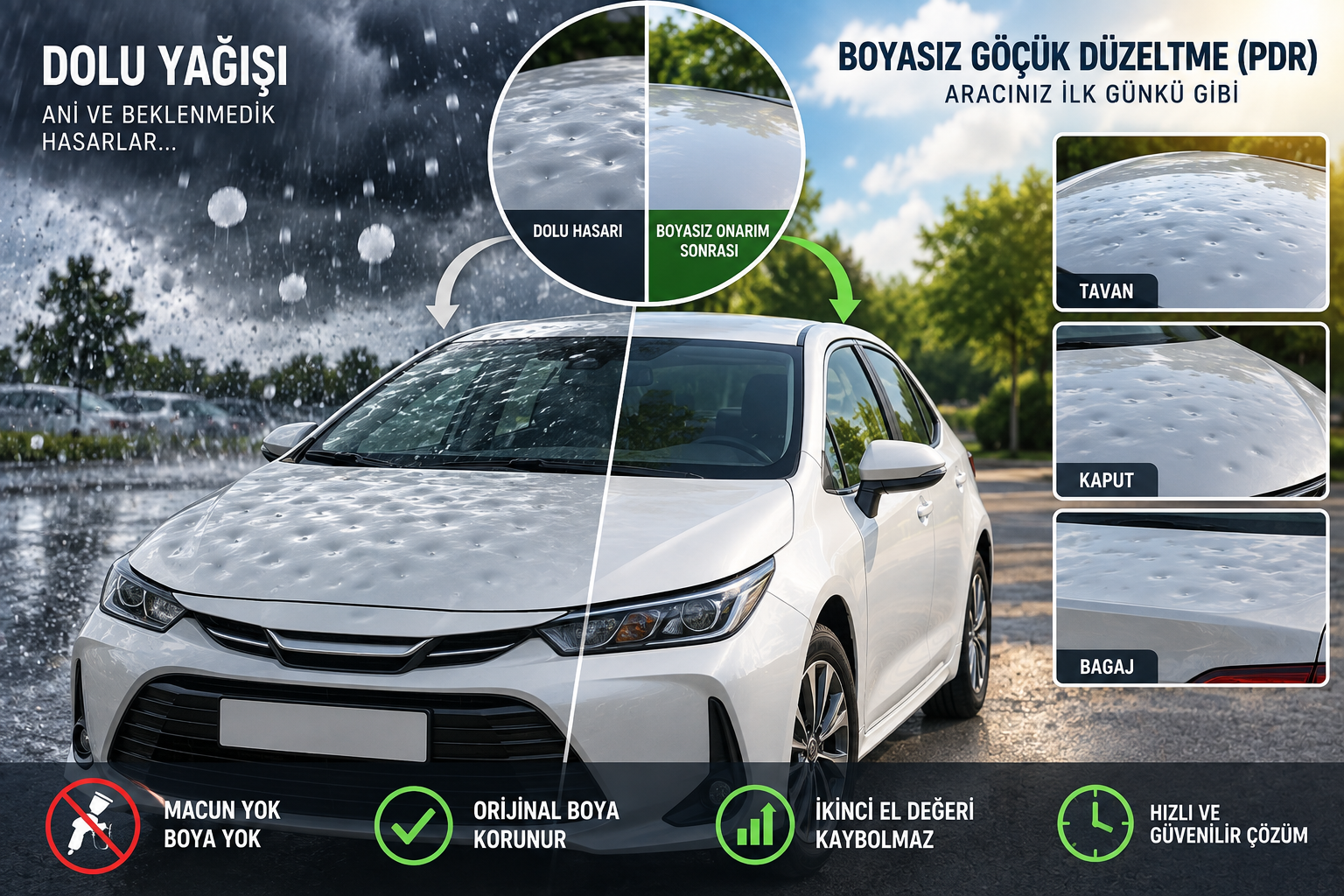 Dolu Hasarı Onarımı